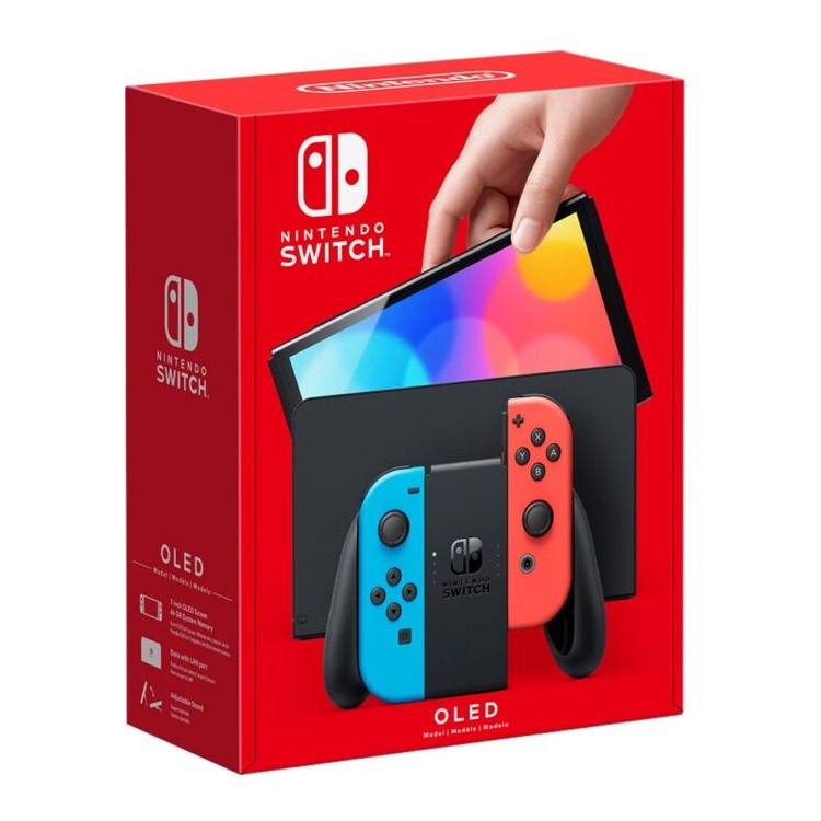 Nintendo Switch OLED Model Neon Red Neon Blue Joy-Con